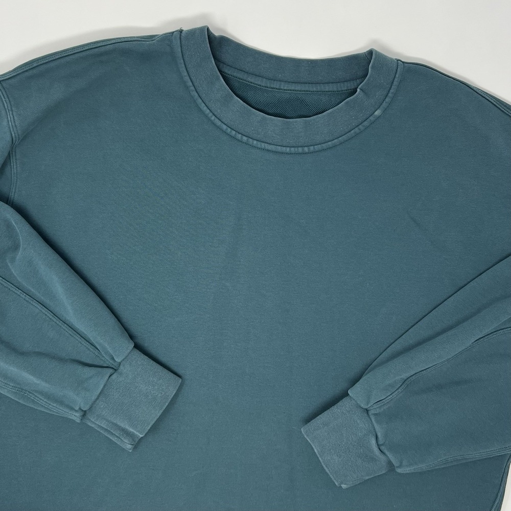 Lululemon Perfectly Oversized Terry Crop Crew Green Jasper 4 Sweatshirt *READ*